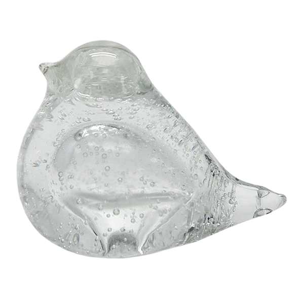 Tracey Boyd Clear Bubble Glass Bird, 4"