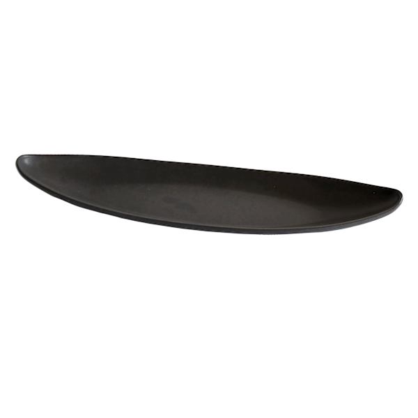Tracey Boyd Black Wood Boat Tray, 16x5