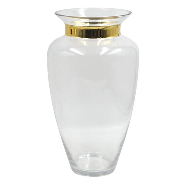 Providence Glass Vase with Mercury Neck, 14"