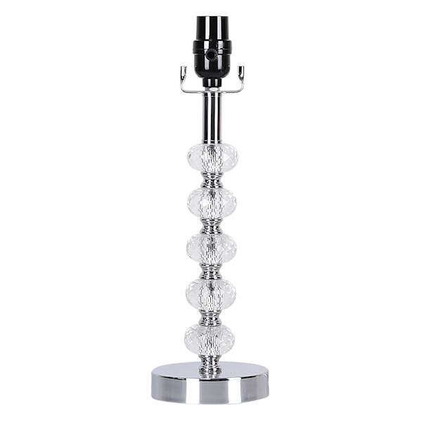 Chrome Crystal Accent Small Lamp Base, 15"
