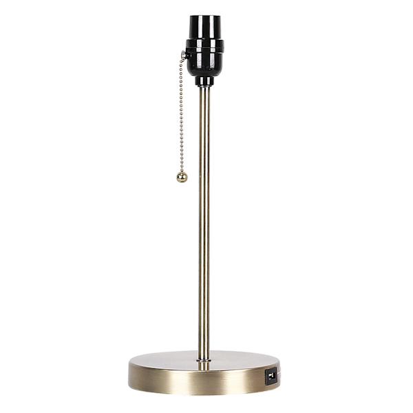 Gold Metal Task Lamp Base with USB Port, 14"