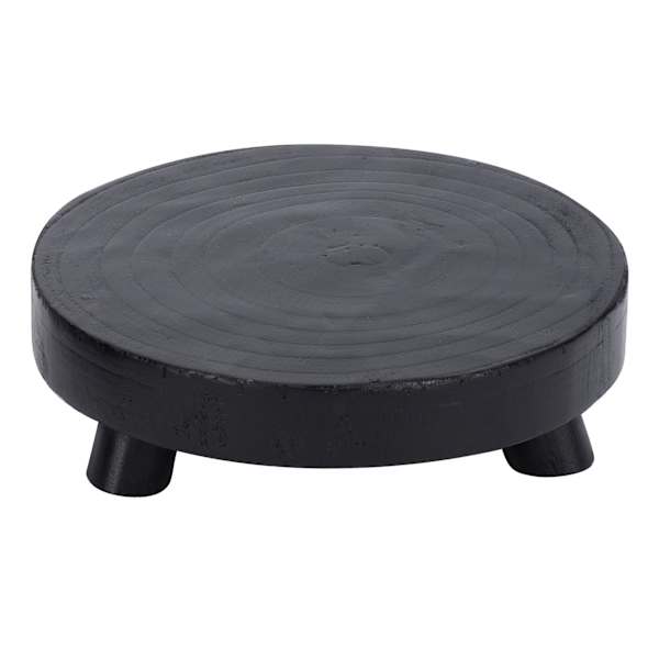 Tracey Boyd Black Round Wooden Riser, 8"
