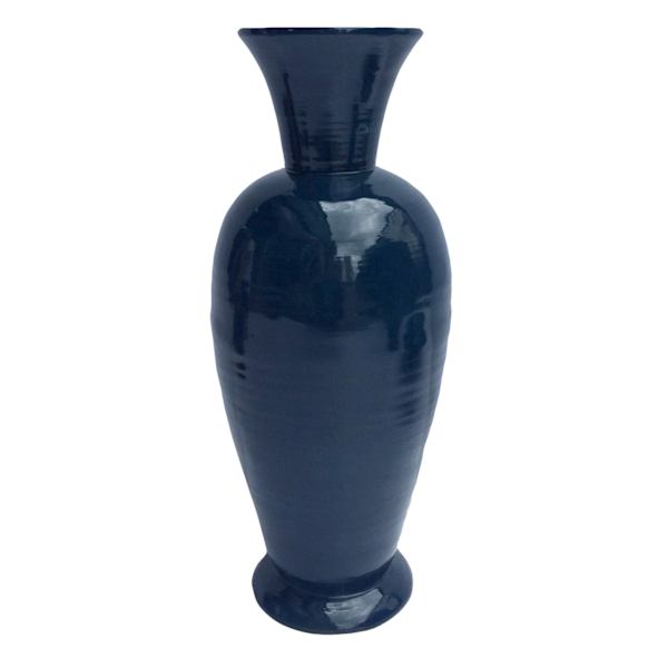 Blue Spun Bamboo Vase, 24"
