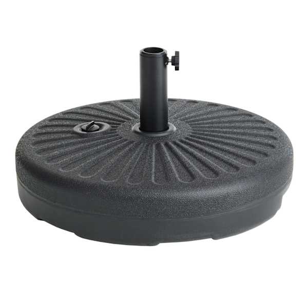 Black Round Patio Umbrella Base, 60lb