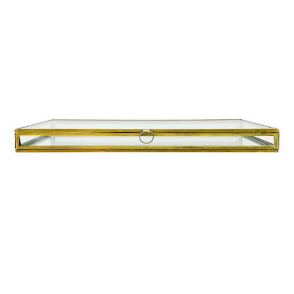 Honeybloom Glass Decorative Box, 12"