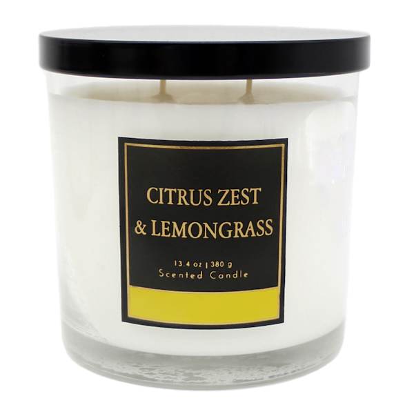 Citrus Zest & Lemongrass Scented Jar Candle, 13.4oz