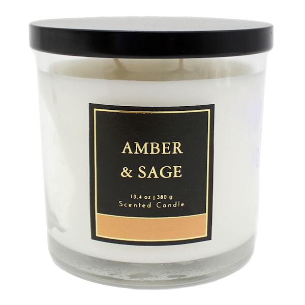 Amber & Sage Scented Jar Candle, 13.4oz