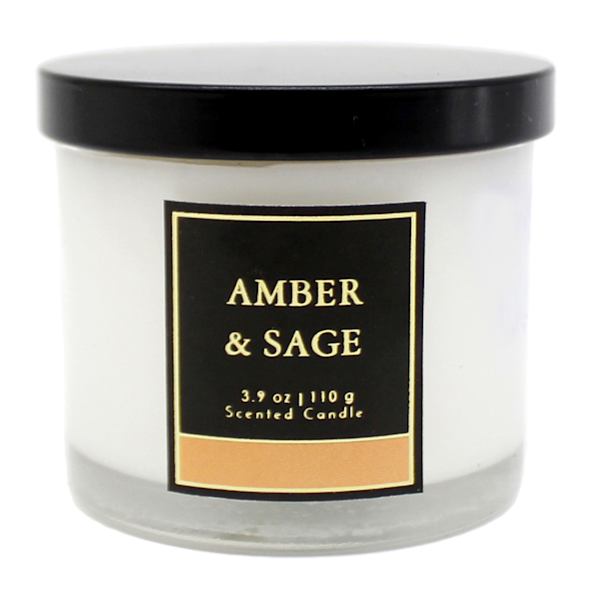 Amber & Sage Scented Jar Candle, 3.9oz