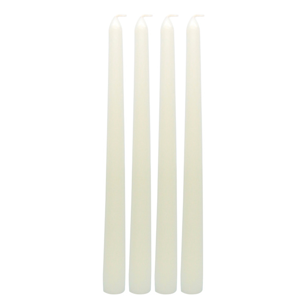 Honeybloom 4-Pack White Unscented Taper Candles, 10"