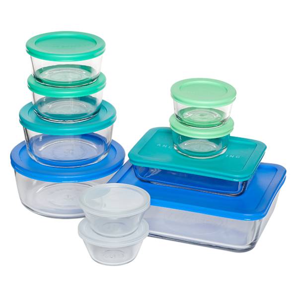 Anchor Hocking 20-Piece Multicolor Food Storage Containers