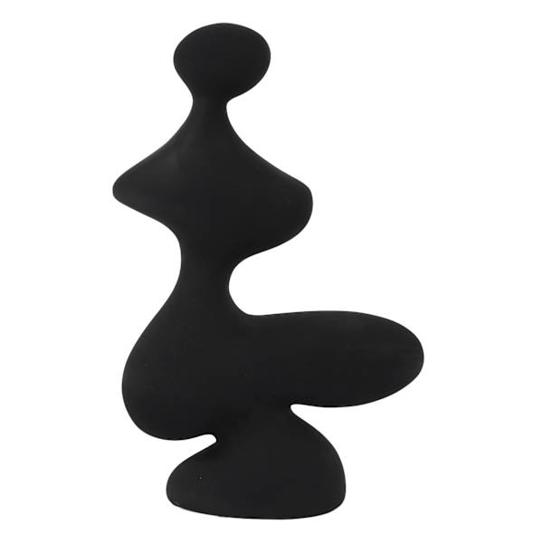Black Wavy Resin Figurine, 5x8