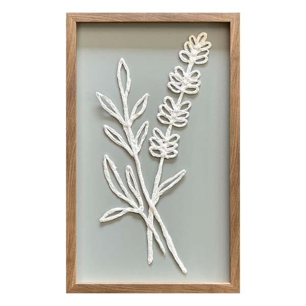 Providence Glass Framed Paper Flower Wall Art, 13x21