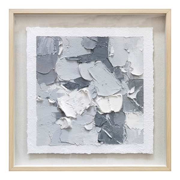 Ty Pennington Glass Framed Abstract Print Wall Art, 25"