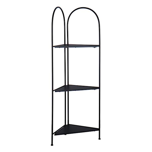 Alice Folding Corner Shelf, Black