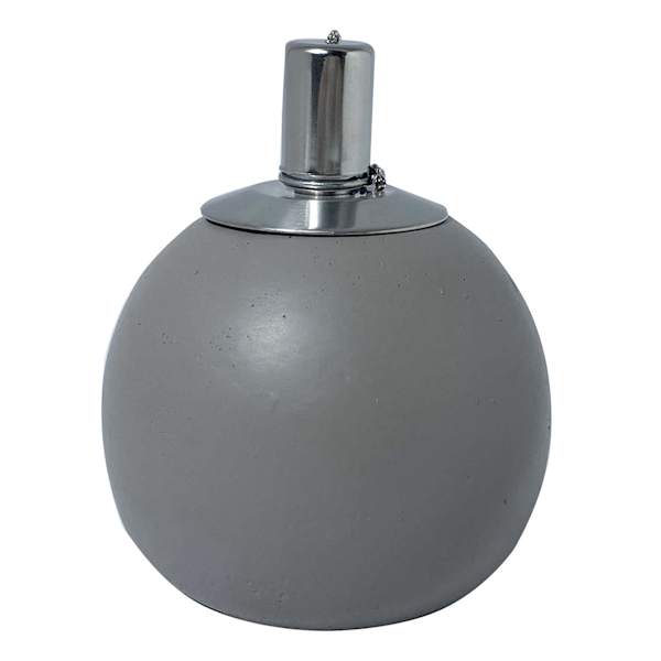 Grey Round Tabletop Torch, 6"