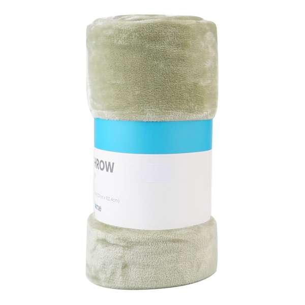 Light Green Microfiber Plush Throw Blanket, 50x60