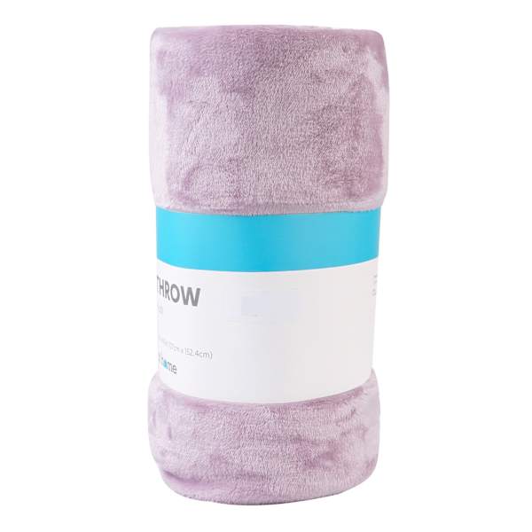 Purple Microfiber Plush Throw Blanket, 50x60