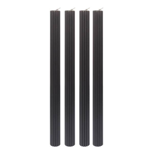 Tracey Boyd 4-Pack Black Unscented Taper Candles, 10.24"