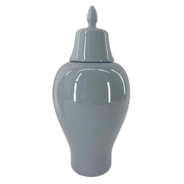 Providence Blue Ceramic Ginger Jar, 15"