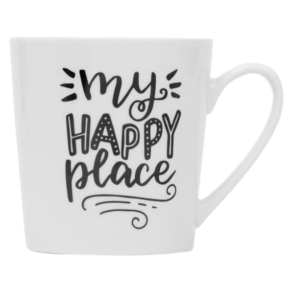 My Happy Place White Mug, 20oz