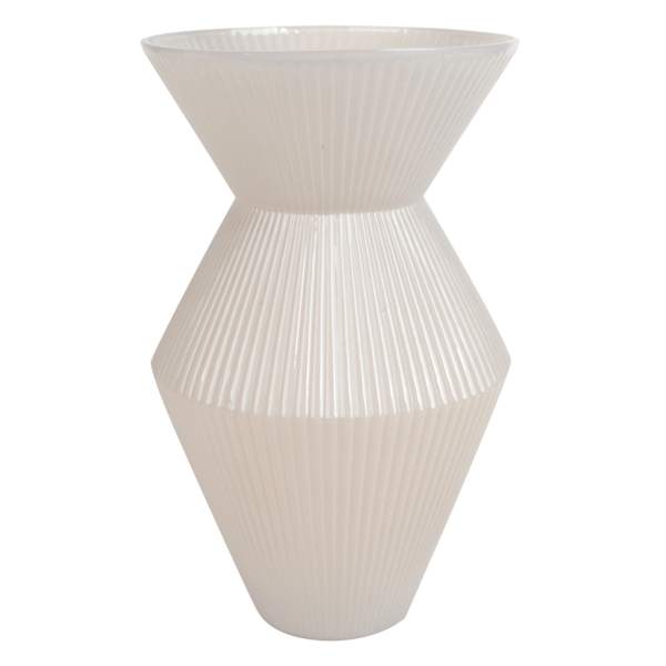 Crosby St. Ivory Glass Vase, 12"