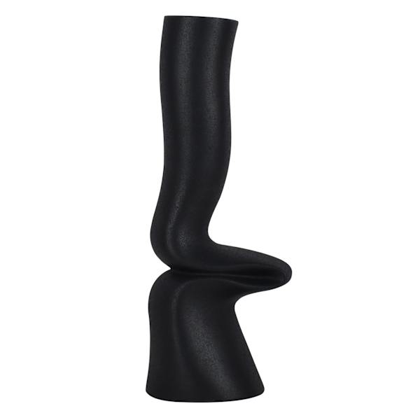 Crosby St. Black Ceramic Abstract Vase, 12"