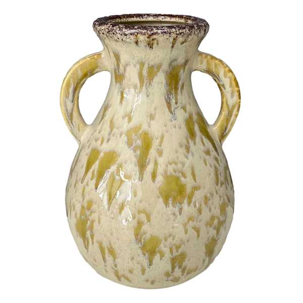 Honeybloom Splotch Ceramic Vase with Handles, 12"