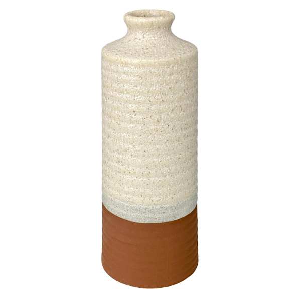 Honeybloom Two Tone Ceramic Vase, 12"
