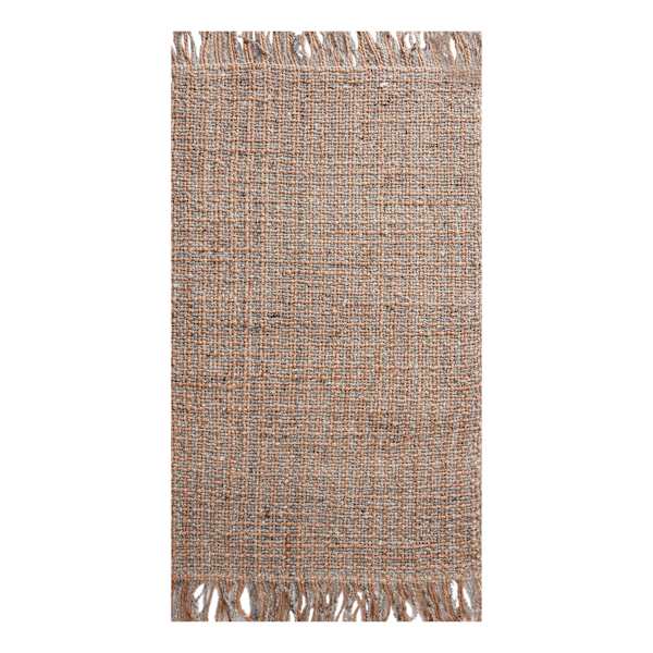 Found & Fable Aiden Jute & Wool Fringe Accent Rug, 2x4