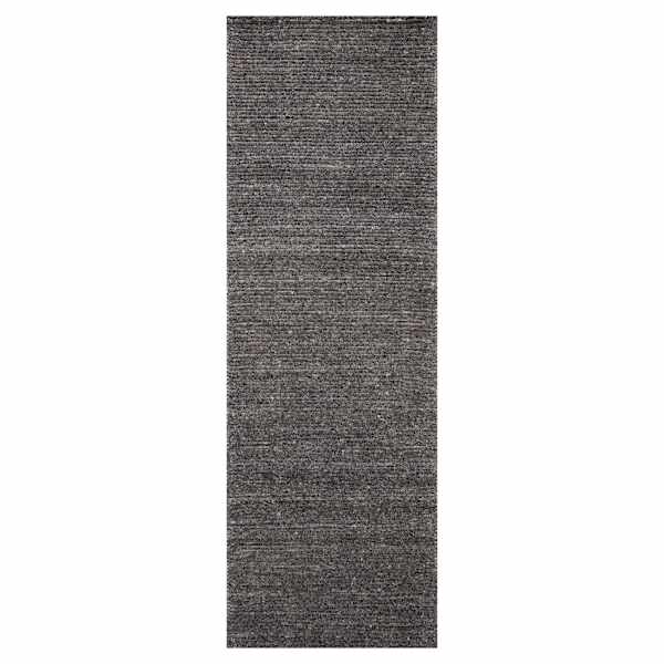 Crosby St. Benedict Charcoal Wool Runner, 2x6