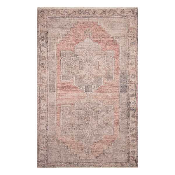 Tracey Boyd Evan Medallion Multi Blush Accent Rug, 27x45