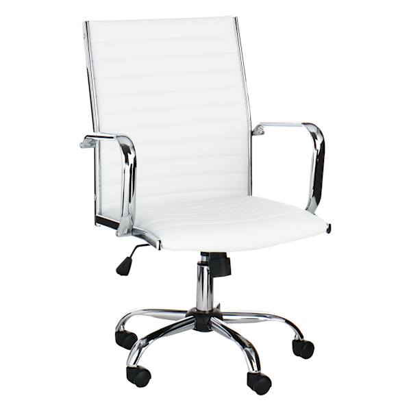Crosby St. Maxwell Adjustable Faux Leather Office Chair, White