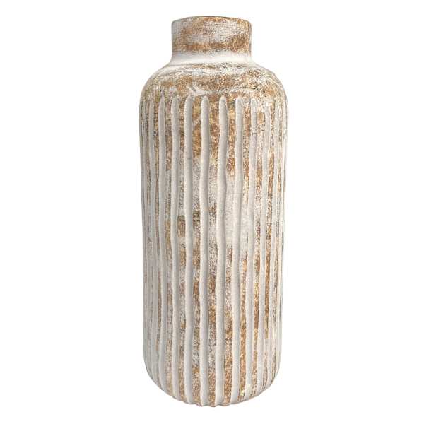 Honeybloom Neutral Ceramic Vase, 11"