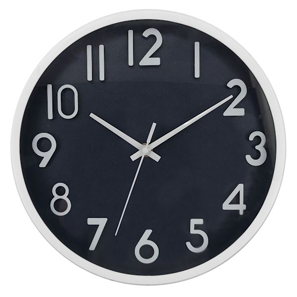 Navy Blue Round Wall Clock, 10"