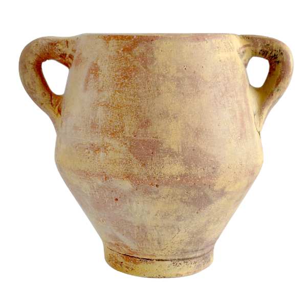 Honeybloom Athens Clay Vase with Handles, 9"