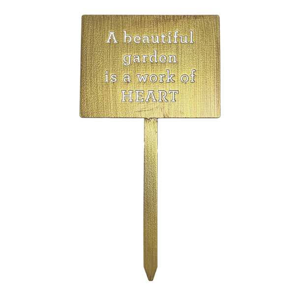 Honeybloom A Beautiful Garden Is a Work of Heart Yard Stake, 7.6"