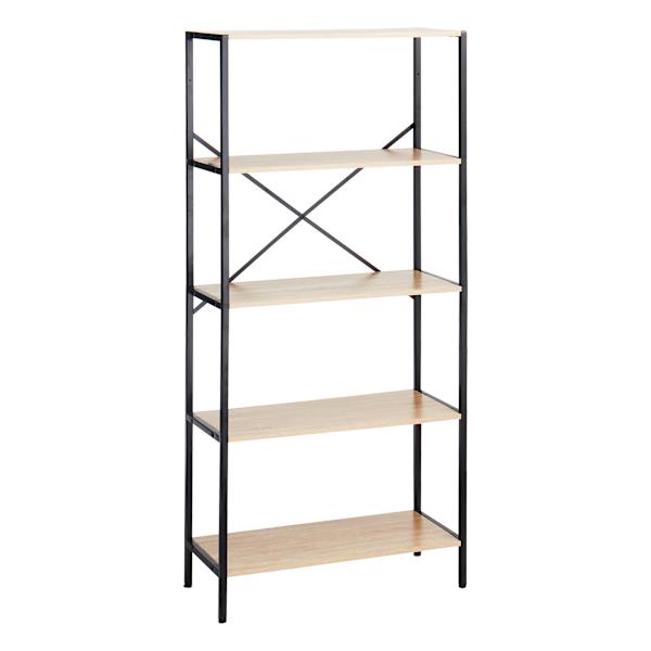 Honeybloom 4-Tier Burnaby Wood & Metal Bookshelf