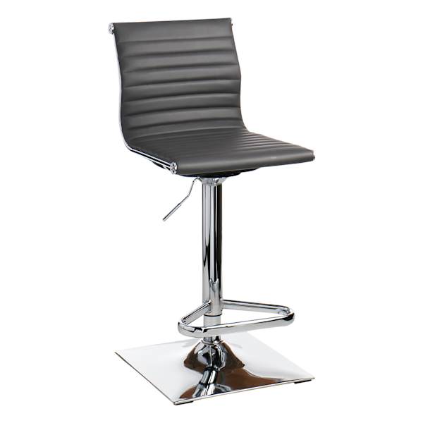 Crosby St. Maxwell Adjustable Faux Leather Barstool, Grey