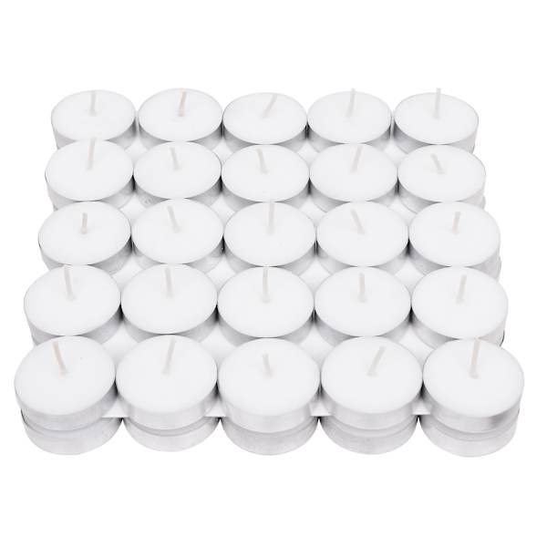 50-Pack White Unscented Tealight Candles
