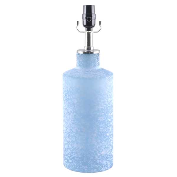 Ty Pennington Blue Frosted Sea Glass Medium Table Lamp Base, 17.5"