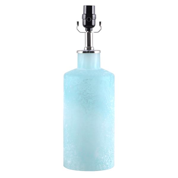 Ty Pennington Blue Frosted Sea Glass Medium Table Lamp Base, 17.5"
