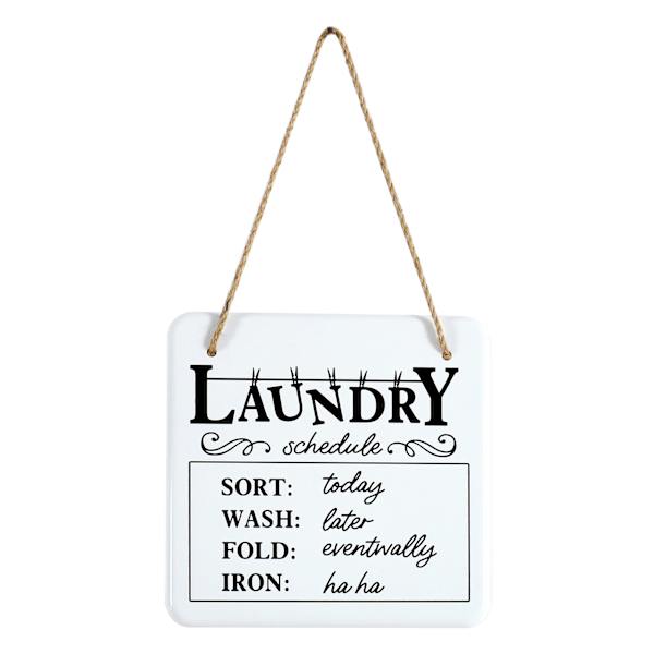 Laundry Schedule Wall Sign, 8"