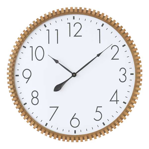 Tracey Boyd Carved Round Framed Wall Clock, 32"