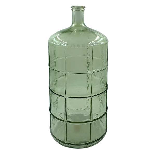 Honeybloom Green Glass Windowpane Vase, 15.5"