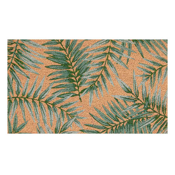 Palms Green & Natural Coir Doormat, 18x30