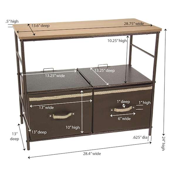 Joel 4-Drawer Storage Chest, Brown