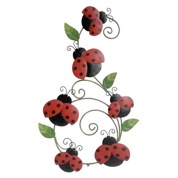 Ladybug Hanging Outdoor Wall Decor, 13"