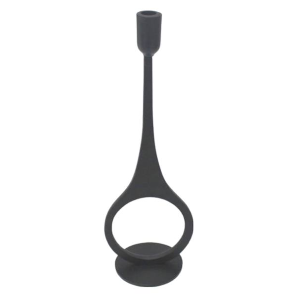 Crosby St. Black Modern Taper Candle Holder, 15.5"