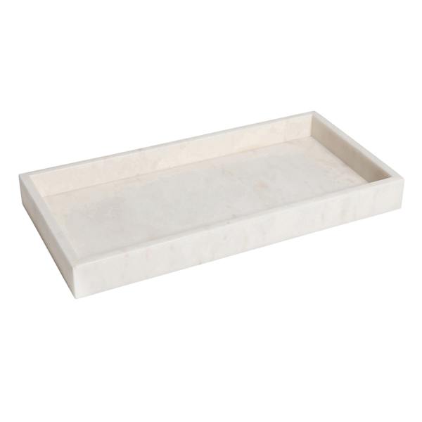 White Marble Decorative Tray, 14.5x7