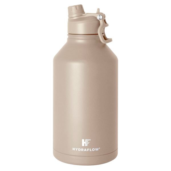 Hydraflow Sand Steel Crusader Bottle with Dual Lid, 64oz